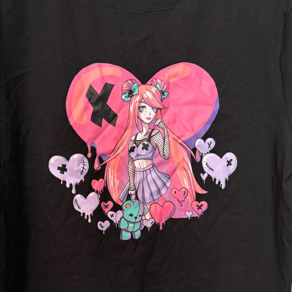 Current Mood Anime Girl Graphic Baby Tee - Picture 2 of 6